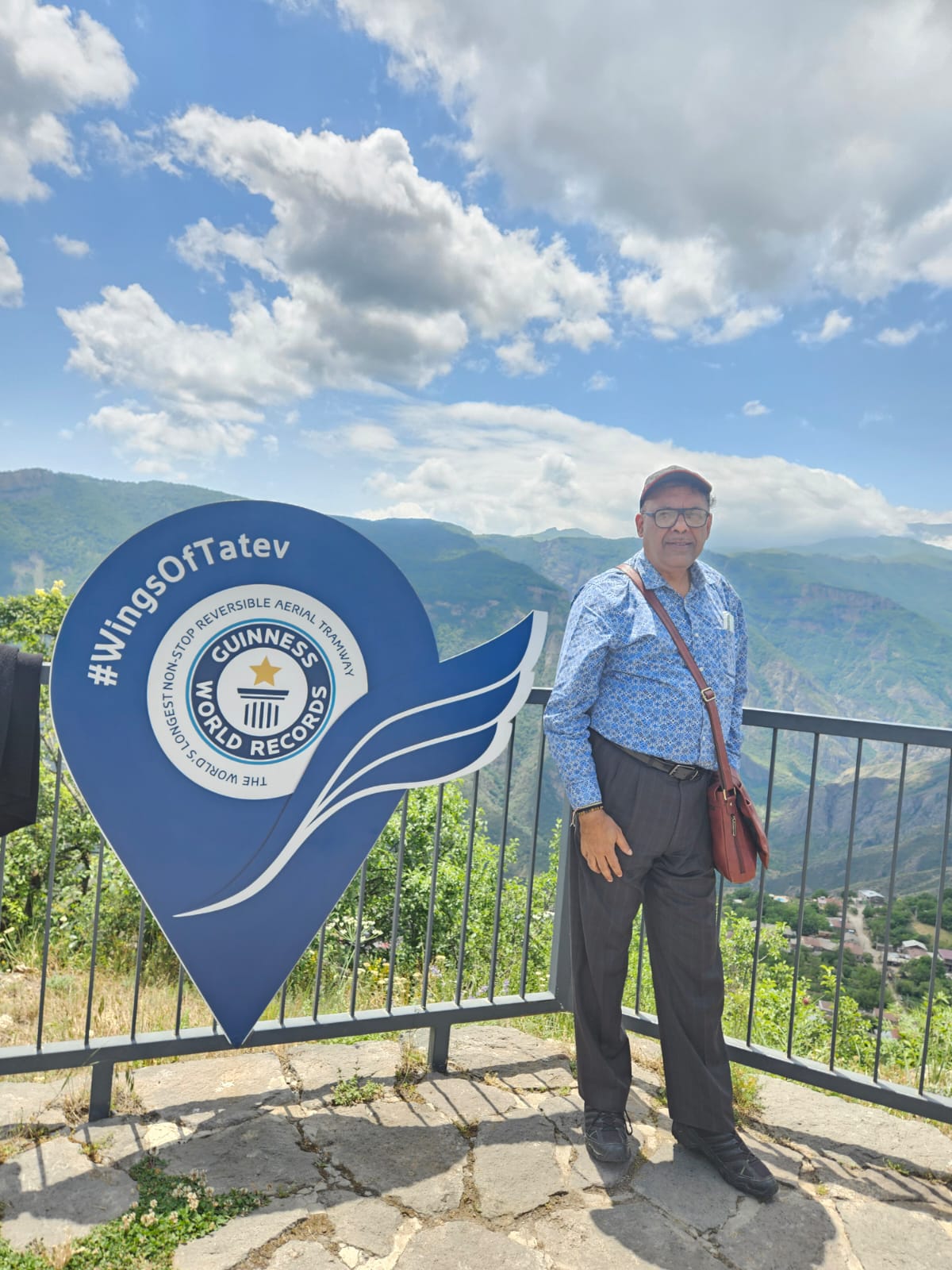 Wings of Tatev Cable Car crossing the deep Vorotan River Gorge