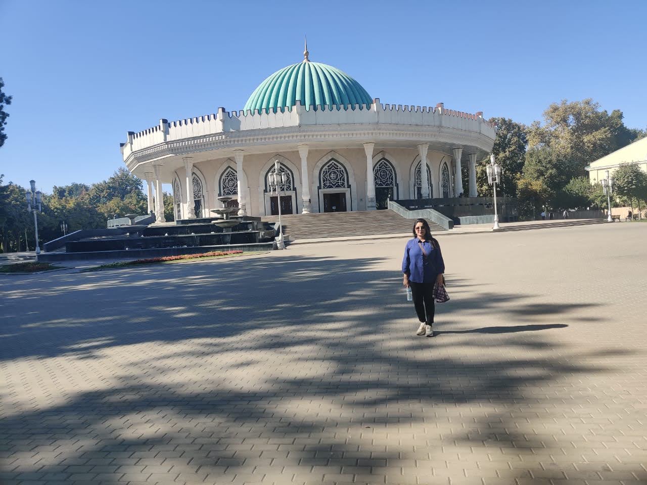 The stunning circular building and dome of Amir Timur Museum in Tashkent