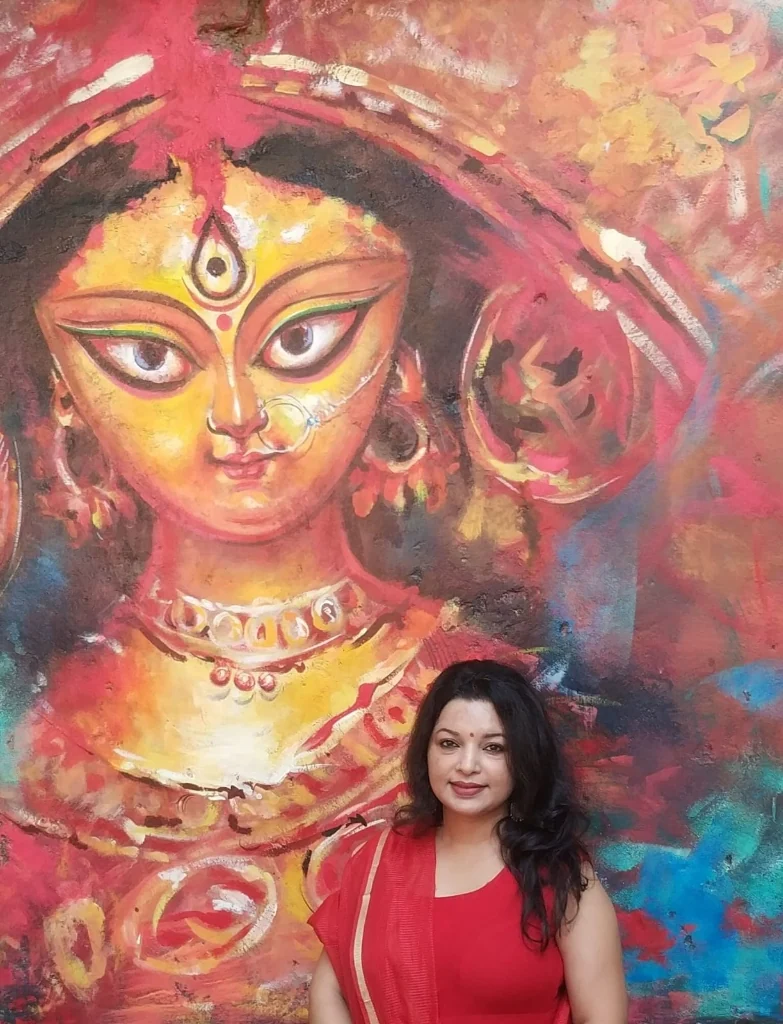 Sacred Durga Mural Artwork