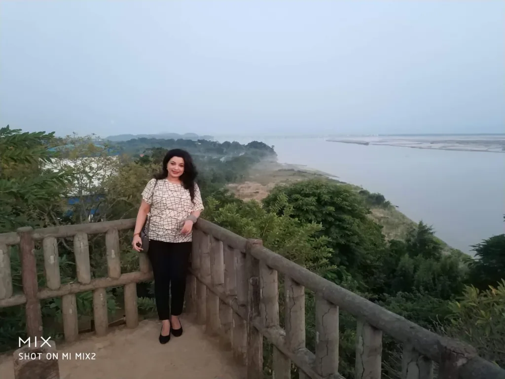 Panoramic overlook of the mighty Brahmaputra River at Tezpur