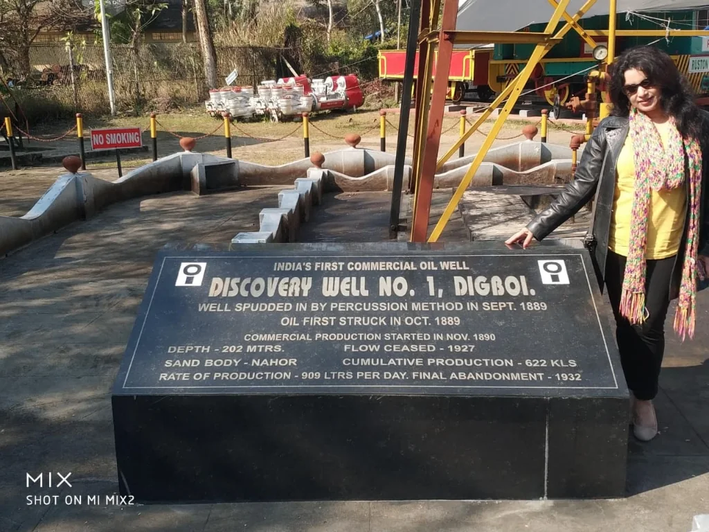 Monument plaque of Discovery Well No. 1 in Digboi, Assam