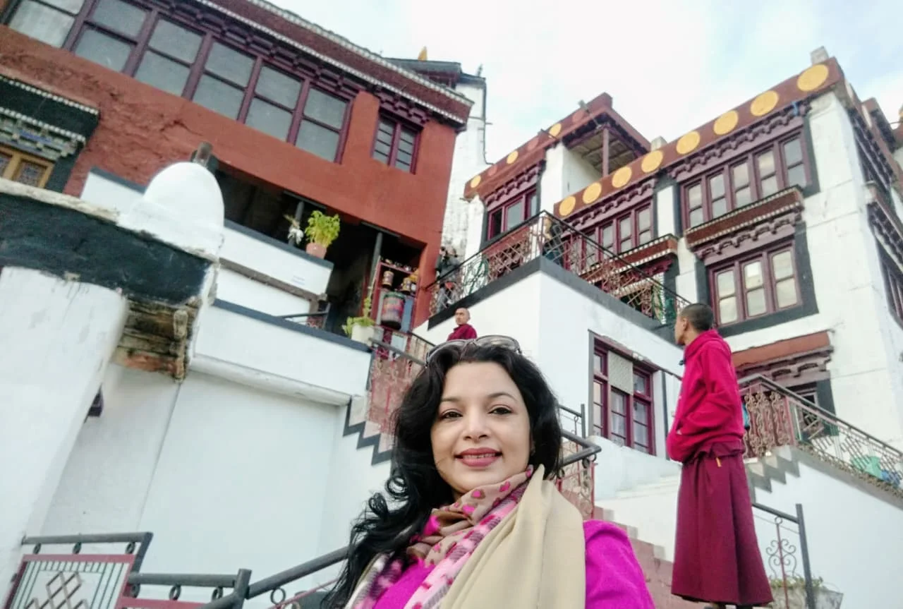At Diskit Monastery in Ladakh.