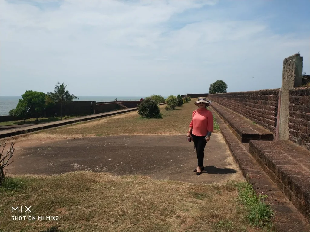 St. Angelo Fort laterite walls and grounds in Kannur