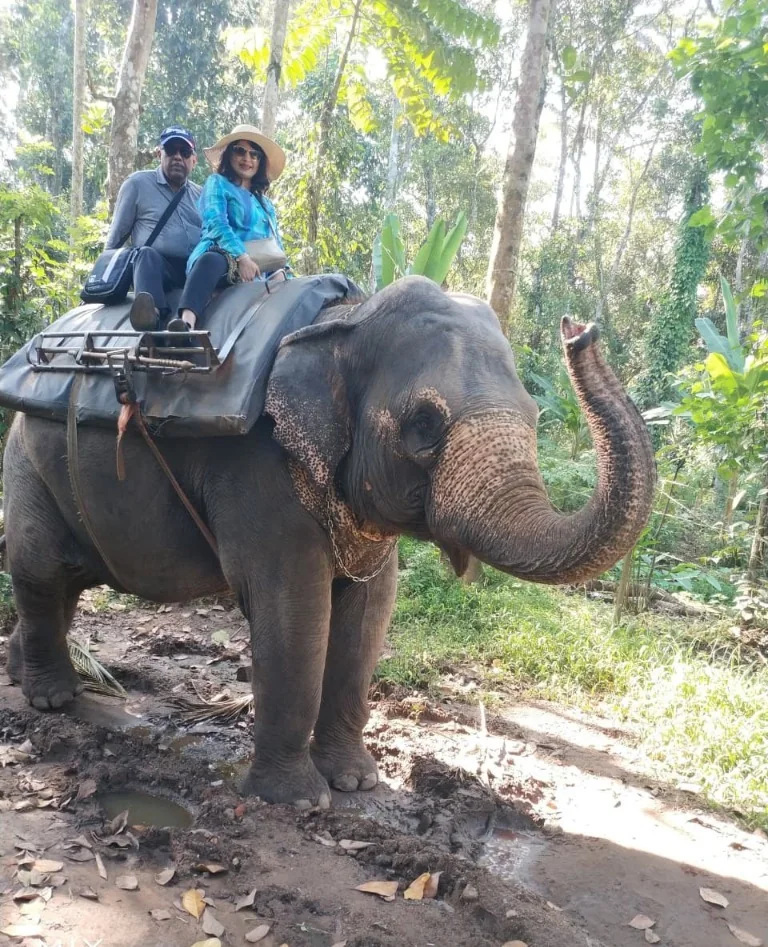 Rani greeting us along the lush jungle pathway