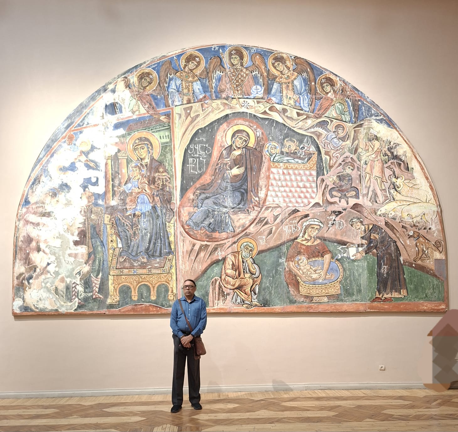 Medieval Armenian Fresco showcased inside national museum